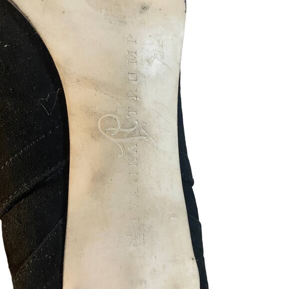 Ivanka Trump Black Suede Stiletto Pull On Ankle Booties Women Sz 7.5 - Picture 8 of 13